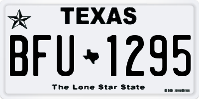 TX license plate BFU1295