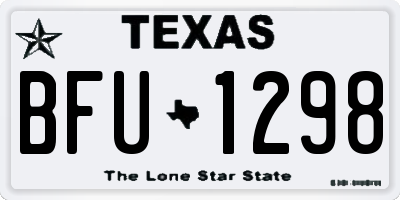 TX license plate BFU1298