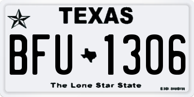 TX license plate BFU1306