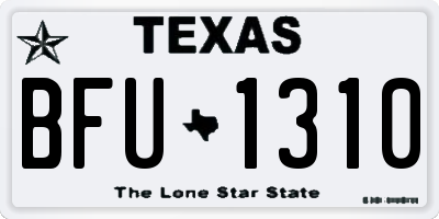 TX license plate BFU1310