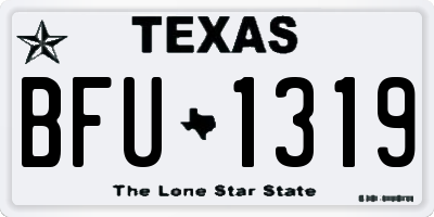 TX license plate BFU1319