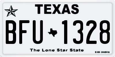 TX license plate BFU1328