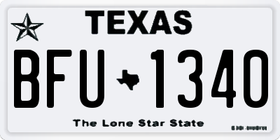 TX license plate BFU1340
