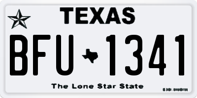 TX license plate BFU1341
