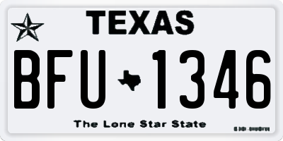 TX license plate BFU1346