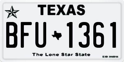 TX license plate BFU1361