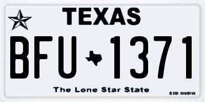 TX license plate BFU1371