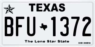 TX license plate BFU1372