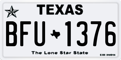 TX license plate BFU1376