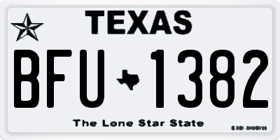 TX license plate BFU1382