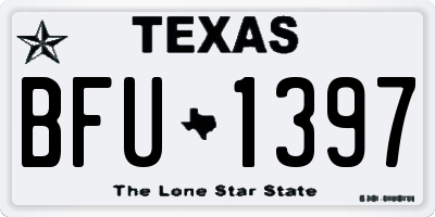 TX license plate BFU1397