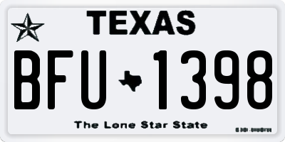 TX license plate BFU1398