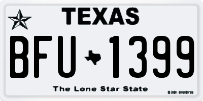 TX license plate BFU1399