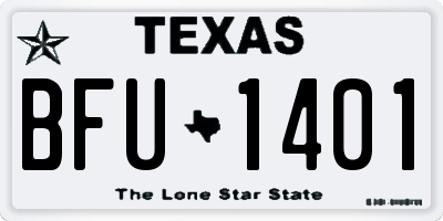 TX license plate BFU1401