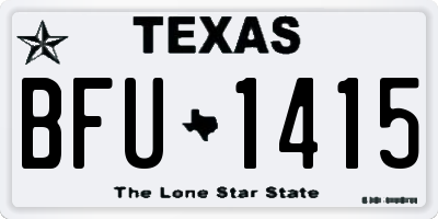 TX license plate BFU1415