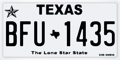 TX license plate BFU1435