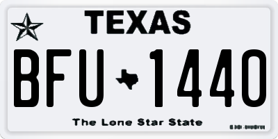 TX license plate BFU1440