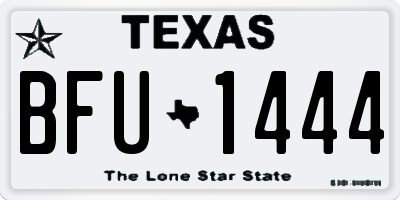 TX license plate BFU1444