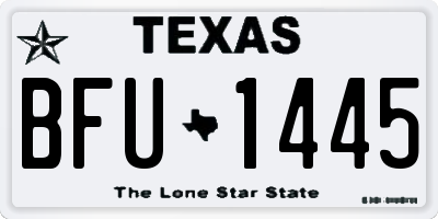 TX license plate BFU1445