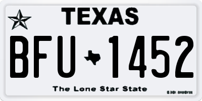 TX license plate BFU1452