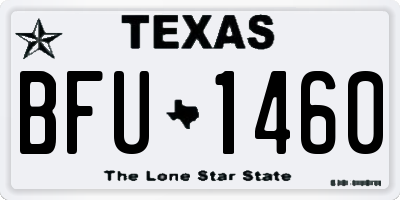 TX license plate BFU1460