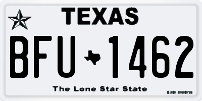 TX license plate BFU1462