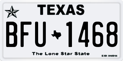 TX license plate BFU1468