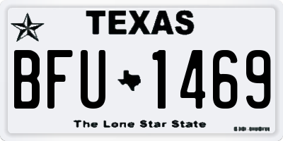 TX license plate BFU1469