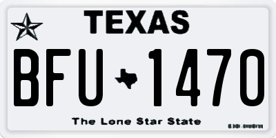 TX license plate BFU1470