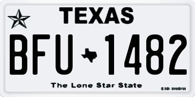 TX license plate BFU1482