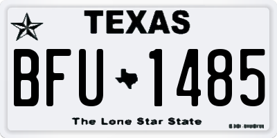 TX license plate BFU1485