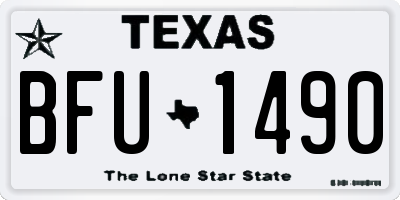 TX license plate BFU1490
