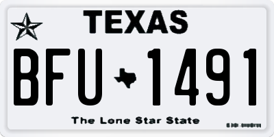 TX license plate BFU1491