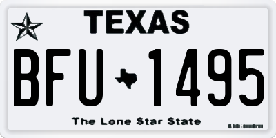TX license plate BFU1495