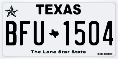 TX license plate BFU1504