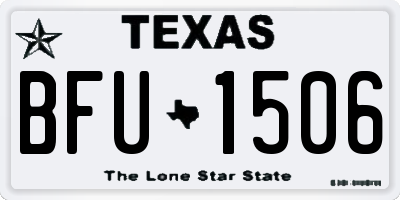 TX license plate BFU1506