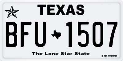 TX license plate BFU1507