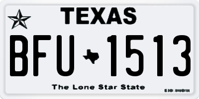 TX license plate BFU1513