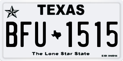 TX license plate BFU1515