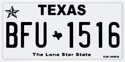 TX license plate BFU1516