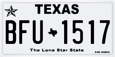 TX license plate BFU1517