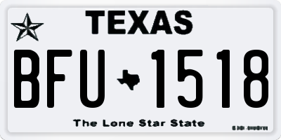TX license plate BFU1518