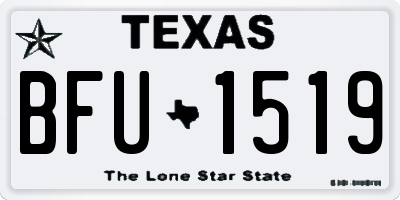TX license plate BFU1519
