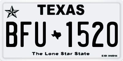 TX license plate BFU1520