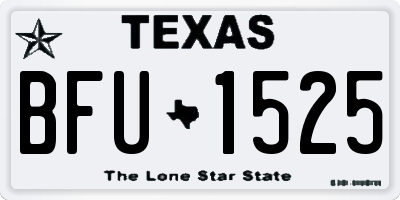 TX license plate BFU1525