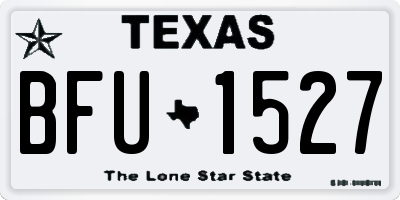 TX license plate BFU1527