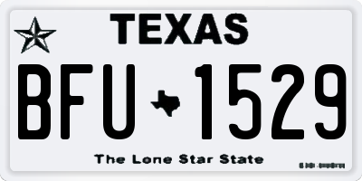 TX license plate BFU1529