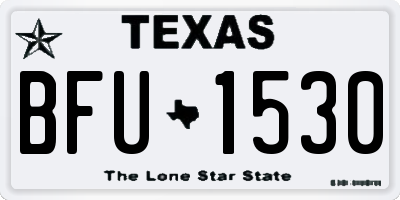 TX license plate BFU1530