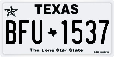 TX license plate BFU1537