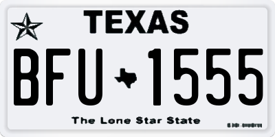 TX license plate BFU1555